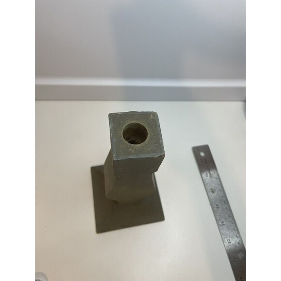 Antique Wooden Candlestick Holder Girl Carrying A Toy Cracks - Picture 9 of 10